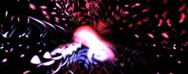 Işık parçacık izleri. Parlayan parçacıkları ve çizgileri olan ışık patlaması yıldızı. Güzel hareketli soyut ışın arkaplanı.