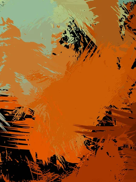 Творческая Абстрактная Живопись Дикими Мазками Кисти Фон Художественными Мазками Кисти — стоковое фото