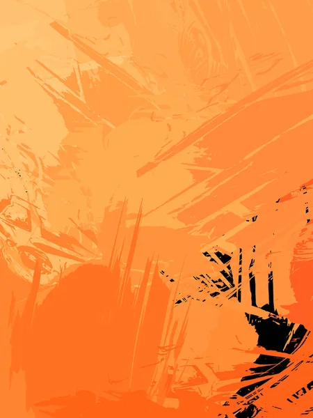 Vahşi fırça darbeleriyle yaratıcı soyut resim. Artistik fırça darbeleriyle donatılmış. Renkli ve canlı bir tasvir. Boyalı sanat.