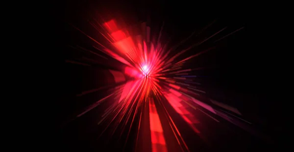 Fütürist Mercek Patlaması Parlayan Parçacıkları Çizgileri Olan Işık Patlaması Yıldızı — Stok fotoğraf