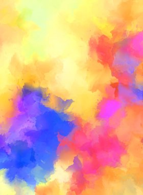 Renkli fırça darbelerinin soyut arkaplanı. fırçalanmış canlı duvar kağıdı. resmedilmiş sanat eseri. Eşsiz ve yaratıcı illüstrasyon.