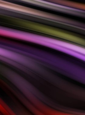 Siyah arka planda renkli düz çizgiler. Sıvı ve sıvı renkli dalgalar karanlıkta akıyor. Duvar kağıdı, afiş, arkaplan, kart, kitap, kapak, poster, afiş, broşür