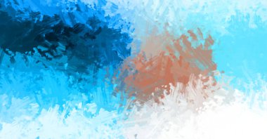 Sanatsal soyut arkaplan. Doku boyalı duvar kağıdı. Boya darbeleriyle yaratıcı bir illüstrasyon. Fırça desenli resim.