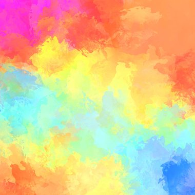 Yaratıcı soyut resim. Artistik fırça darbeleriyle donatılmış. Renkli ve canlı bir illüstrasyon. boyalı sanat.