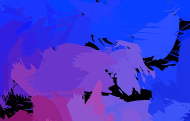 Vahşi fırça darbeleriyle yaratıcı soyut resim. Artistik fırça darbeleriyle donatılmış. Renkli ve canlı bir tasvir. Boyalı sanat.