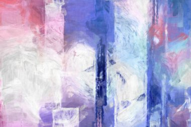 Soyut arkaplanda pürüzlü fırça darbeleri. Fırça boyası. Renkli boya darbeleri. Eşsiz duvar sanatı. Tuvaldeki modern sanat. Renkli çağdaş sanat eserleri. 