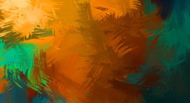 Renkli fırça darbelerinin soyut arkaplanı. fırçalanmış canlı duvar kağıdı. resmedilmiş sanat eseri. Eşsiz ve yaratıcı illüstrasyon.