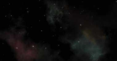 Galaksi uzayındaki yıldız alanı renkli nebula ile. Uzayın derinliklerinin bilim kurgu geçmişi. Ruhsal duvar kağıdı.