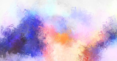 Sanatsal soyut arkaplan. Doku boyalı duvar kağıdı. Boya darbeleriyle yaratıcı bir illüstrasyon. Fırça desenli resim.