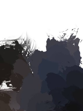 Taranmış Boyalı Soyut Arkaplan. Vahşi kaotik fırça darbeleri. Boya darbeleri. 2D İllüstrasyon. Fırça darbeli resim. 