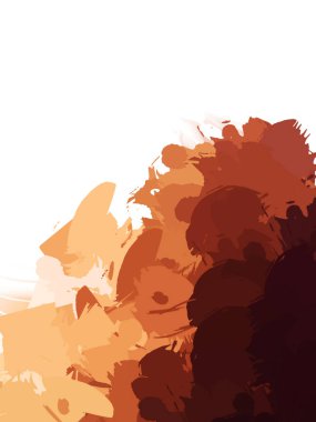 Taranmış Boyalı Soyut Arkaplan. Vahşi kaotik fırça darbeleri. Boya darbeleri. 2D İllüstrasyon. Fırça darbeli resim. 