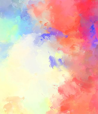 Yaratıcı soyut resim. Artistik fırça darbeleriyle donatılmış. Renkli ve canlı bir illüstrasyon. boyalı sanat.