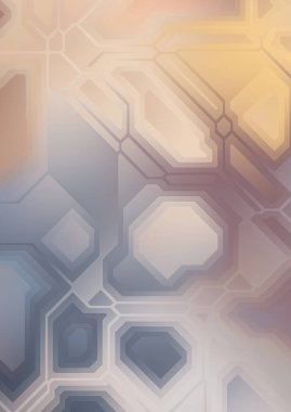 Renkli ve canlı geometrik şekiller katmanları var. Bir teknoloji planının dijital illüstrasyonu. Gelecekçi tasarım şablonu.