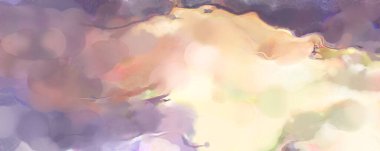 Poster, duvar sanatı, afiş, kart, kitap kapağı veya ambalaj için pastel renkli suluboya resim. Alkol mürekkebini andıran rahatlatıcı fırça darbelerinin modern resmi.