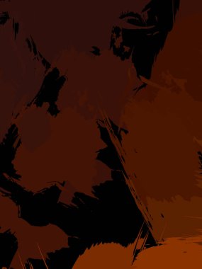 Vahşi fırça darbeleriyle yaratıcı soyut resim. Artistik fırça darbeleriyle donatılmış. Renkli ve canlı bir tasvir. Boyalı sanat.