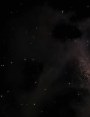 Galaksi uzayındaki yıldız alanı renkli nebula ile. Uzayın derinliklerinin bilim kurgu geçmişi. Ruhsal duvar kağıdı.
