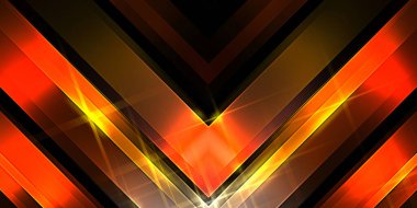 Soyut parlayan geometrik ışıklar arka planda. Fraktal simetrik grafik çizimi. Parıldayan ve parıldayan çubukları kesiştir.