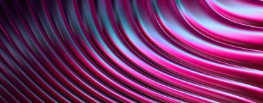 Soyut arkaplan. Renkli dalgalı yansıtıcı duvar kağıdı. Duvar kağıdı, afiş, arkaplan, kart, kitap kapağı veya web sitesi için grafiksel resimleme.