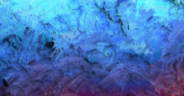 Modern sanat. Taranmış Boyalı Soyut Arkaplan. Fırça darbesi ile boyanmış. Boya darbeleri. 2B Görüntü