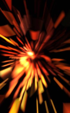 Işık parçacık izleri. Parlayan parçacıkları ve çizgileri olan ışık patlaması yıldızı. Güzel hareketli soyut ışın arkaplanı.