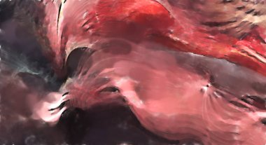 Modern sanat. Renkli çağdaş sanat eserleri. Renkli boya darbeleri. Soyut arkaplanda fırça darbeleri. fırça boyası.