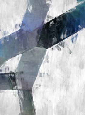 Soyut arkaplanda pürüzlü fırça darbeleri. Fırça boyası. Renkli boya darbeleri. Eşsiz duvar sanatı. Tuvaldeki modern sanat. Renkli çağdaş sanat eserleri. 