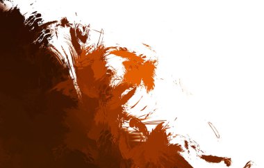 Duvar sanatı Eşsiz ve yaratıcı illüstrasyon. Fırça darbesi ile boyanmış. Renkli fırça darbelerinin soyut arkaplanı. Fırçalanmış canlı duvar kâğıdı. Boyalı sanatsal yaratım.