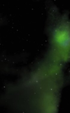 Galaksi uzayındaki yıldız alanı renkli nebula ile. Uzayın derinliklerinin bilim kurgu geçmişi. Ruhsal duvar kağıdı.