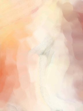 Yumuşak suluboya duvar kağıdı. Hafifçe fırçalanmış renkleri olan sanatsal bir resim. Pastel renkler arkaplana dokunmuş. Soyut duvar sanatı..