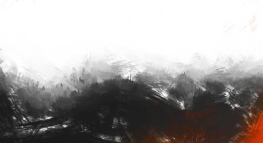 Canlı fırça darbeleriyle boyanmış. Renkli desenli resim. Fırçalanmış duvar kağıdını boya.