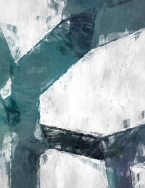 Soyut arkaplanda pürüzlü fırça darbeleri. Fırça boyası. Renkli boya darbeleri. Eşsiz duvar sanatı. Tuvaldeki modern sanat. Renkli çağdaş sanat eserleri. 