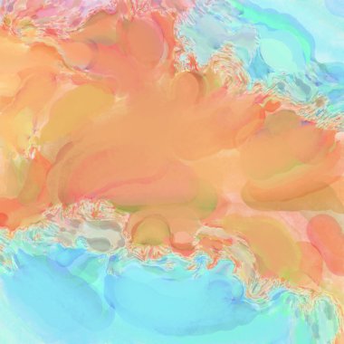 Soyut doku. Yüzeyde etkileyici el yapımı suluboya. Suluboya fırça darbeleri. Modern sanat. Çok renkli arkaplan. Çağdaş duvar sanatı. Renkli bir fon. 2d illüstrasyon.