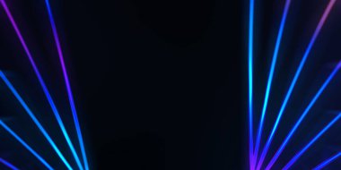 Işık dalgalarının neon renkli soyut tasarımı. Dijital arka plan ve neon ışığı parlama efekti. Parlak ışınlar duvar kağıdı.