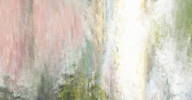 Modern sanat. Renkli çağdaş sanat eserleri. Renkli boya darbeleri. Soyut arkaplanda fırça darbeleri. Fırça boyası. Eşsiz duvar sanatı.