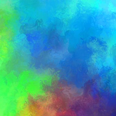 Canlı fırça darbeleriyle boyanmış. Renkli desenli resim. Fırçalanmış duvar kağıdını boya.