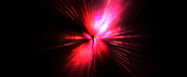 Fütürist mercek patlaması. Parlayan parçacıkları ve çizgileri olan ışık patlaması yıldızı. Güzel soyut ışın arkaplanı.