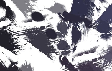 Renkli fırça darbelerinin 2B çizimi. Dekoratif doku resmi. Canlı boya desenli arka plan. Kaotik fırça darbeleri resim.