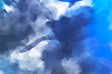 El yapımı sürreal soyut desenli suluboya. Modern sanatsal resim. 2D çizim. Arkaplan boyası karışımı. Yaratıcı duvar sanatı. Çağdaş sanat