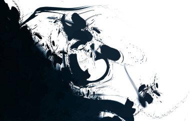 Duvar sanatı Eşsiz ve yaratıcı illüstrasyon. Fırça darbesi ile boyanmış. Renkli fırça darbelerinin soyut arkaplanı. Fırçalanmış canlı duvar kâğıdı. Boyalı sanatsal yaratım.