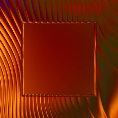 Soyut çerçeveli arkaplan. Renkli, canlı, dalgalı bir duvar kağıdı. Merkezi çerçeveli yaratıcı grafik 2d çizim. Dinamik şekilli modaya uygun sıvı örtüsü.