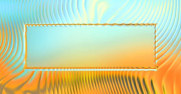 Soyut çerçeveli arkaplan. Renkli, canlı, dalgalı bir duvar kağıdı. Merkezi çerçeveli yaratıcı grafik 2d çizim. Dinamik şekilli modaya uygun sıvı örtüsü.