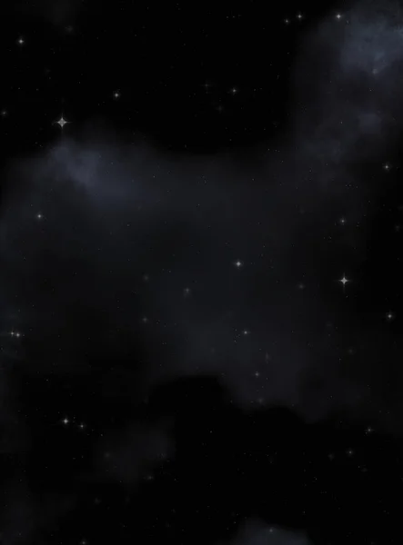 Campo Stellare Nello Spazio Galattico Con Nebulosa Colorata Sfondo Fantascientifico — Foto Stock