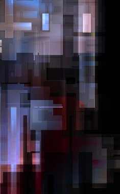 Fütürist soyut geometrik duvar kağıdı. Geometrik renkli şekiller. Dikdörtgen şekilli arka plan. Bir teknolojinin dijital illüstrasyonuName.