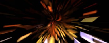 Işık parçacık izleri. Parlayan parçacıkları ve çizgileri olan ışık patlaması yıldızı. Güzel hareketli soyut ışın arkaplanı.