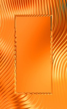 Soyut çerçeveli arkaplan. Renkli, canlı, dalgalı bir duvar kağıdı. Merkezi çerçeveli yaratıcı grafik 2d çizim. Dinamik şekilli modaya uygun sıvı örtüsü.