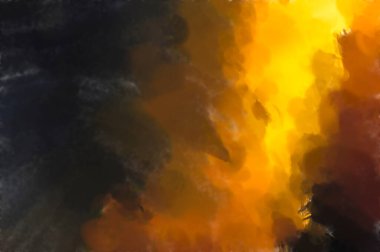 Çağdaş sanat. El yapımı resim. Modern sanat eserleri. Yüzeyde suluboya fırça darbeleriyle resim yapmak. 2D çizim. Sanatsal arkaplan resmi. Tablo üzerinde soyut resim. Renkli doku.