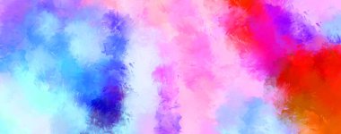 Renkli fırça darbelerinin 2D çizimi. Dekoratif desenli resim. canlı boya desenli arkaplan.