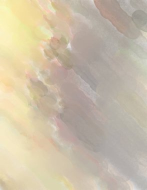 Yumuşak suluboya duvar kağıdı. Hafifçe fırçalanmış renkleri olan sanatsal bir resim. Pastel renkler arkaplana dokunmuş. Soyut duvar sanatı..