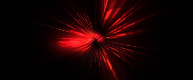 Fütürist mercek patlaması. Parlayan parçacıkları ve çizgileri olan ışık patlaması yıldızı. Güzel soyut ışın arkaplanı.