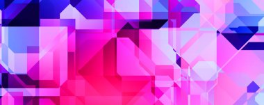 Soyut geometrik duvar kağıdı. Geometrik renkli şekiller. Çokgen arka plan. Bir teknolojinin dijital illüstrasyonuName.